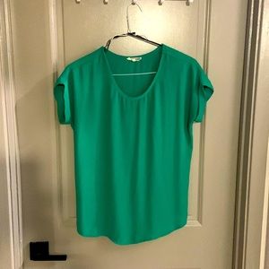 Green polyester blouse